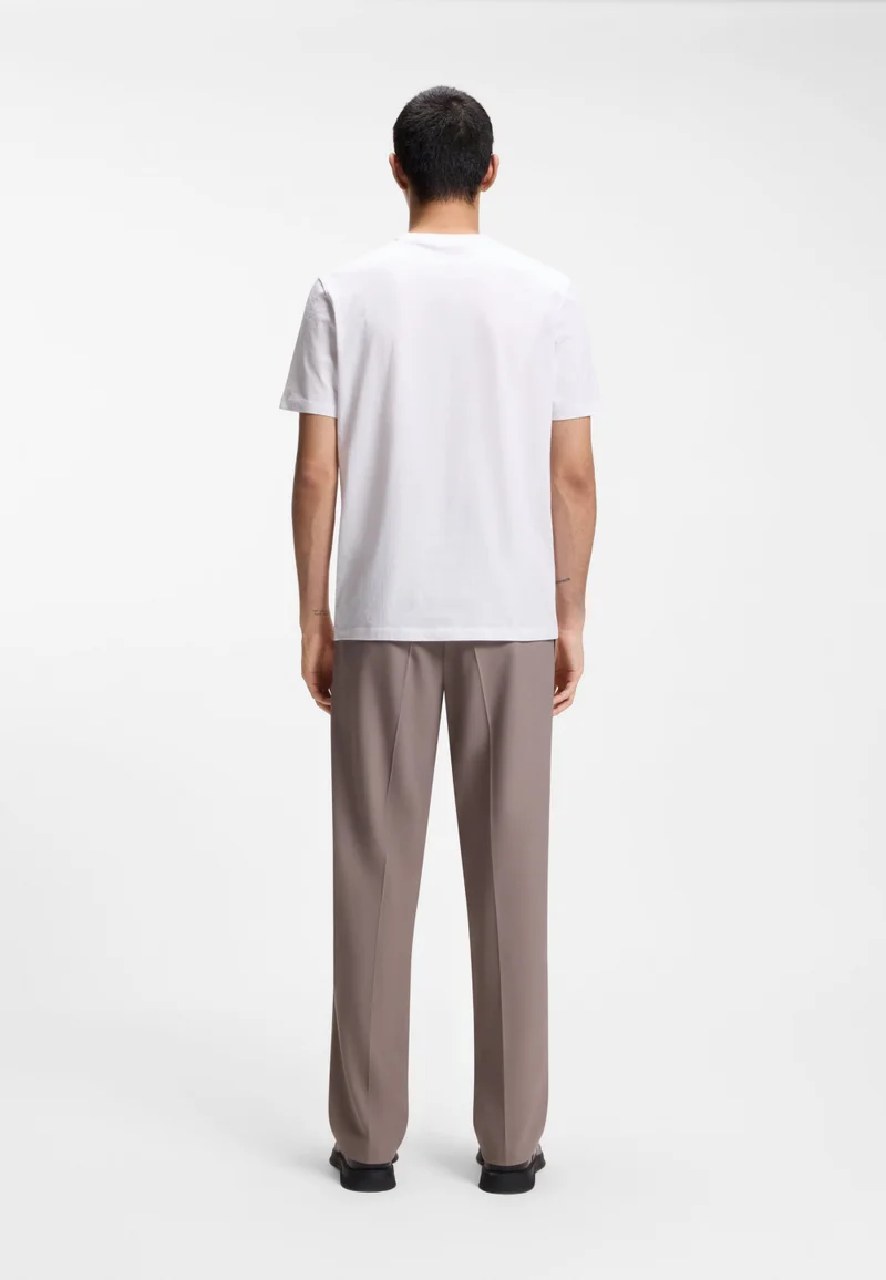 HUGO Cotton-jersey T-shirt with spaced-out logo